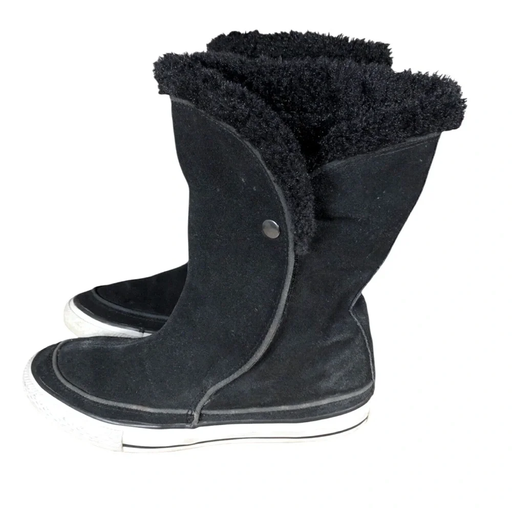 Converse All Star CT Beverly Black Suede Boots Women’s | Sherpa Lined | Sz 6